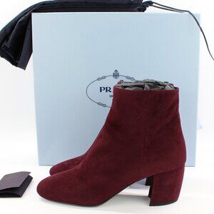 New Prada Suede Ankle Boots